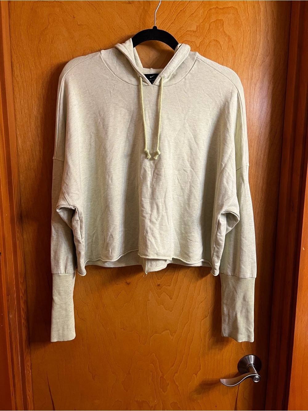 Nike Dri-FIT Cropped Hoodie in Light Neon Green
